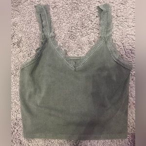 dark green crop top from American eagle very comfortable and very easy to styles